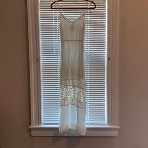 White boho maxi dress